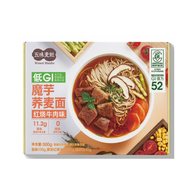 广州魔芋荞麦面（红烧牛肉味）